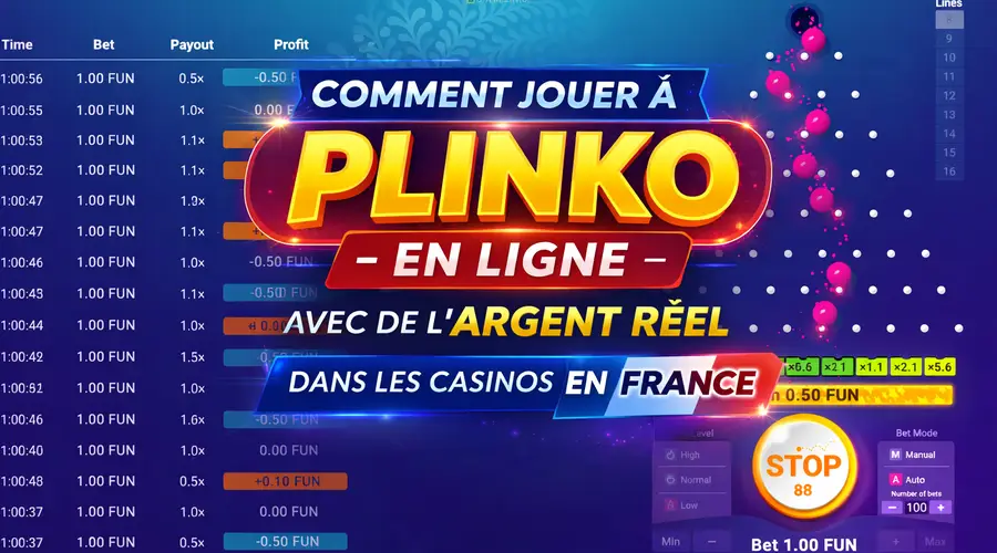 Comment jouer à Plinko en ligne avec de l’argent réel dans les casinos en France